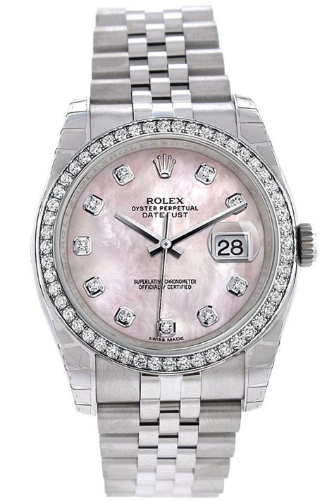 pink mother of pearl rolex|Rolex datejust 36 with diamonds.